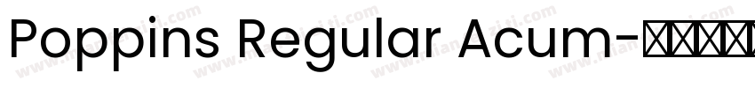 Poppins Regular Acum字体转换